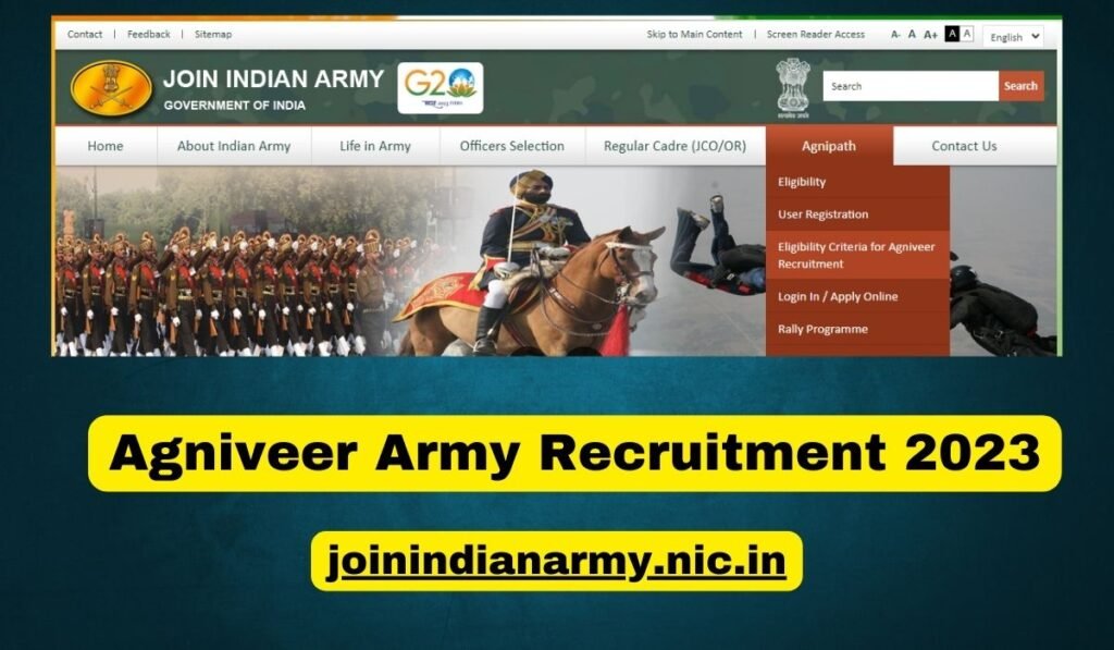 (Link) Agniveer Army Recruitment 2023 Online Apply, Application Form Notification